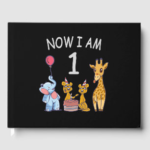 Now I am 1 year old 1st Birthday at the Zoo Guest Book