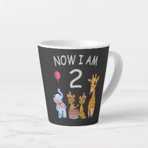 Now I am 2 years old 2nd Birthday at the Zoo Baby Latte Mug