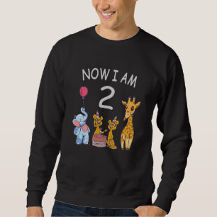 Now I am 2 years old 2nd Birthday at the Zoo Sweatshirt