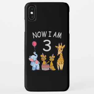 Now I am 3 year old 3rd Birthday at the Zoo iPhone XS Max Case