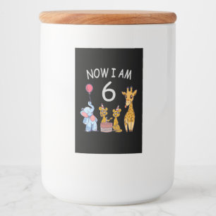 Now I am 6 years old 6th Birthday at the Zoo Food Label