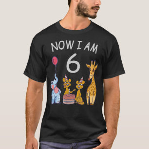 Now I am 6 years old 6th Birthday at the Zoo T-Shirt
