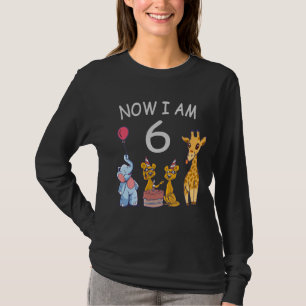 Now I am 6 years old 6th Birthday at the Zoo T-Shirt