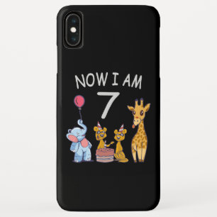 Now I am 7 years old 7th Birthday at the Zoo iPhone XS Max Case