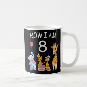 Now I am 8 years old 8th Birthday at the Zoo Coffee Mug