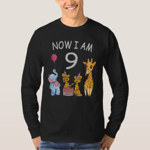 Now I am 9 years old 9th Birthday at the Zoo T-Shirt