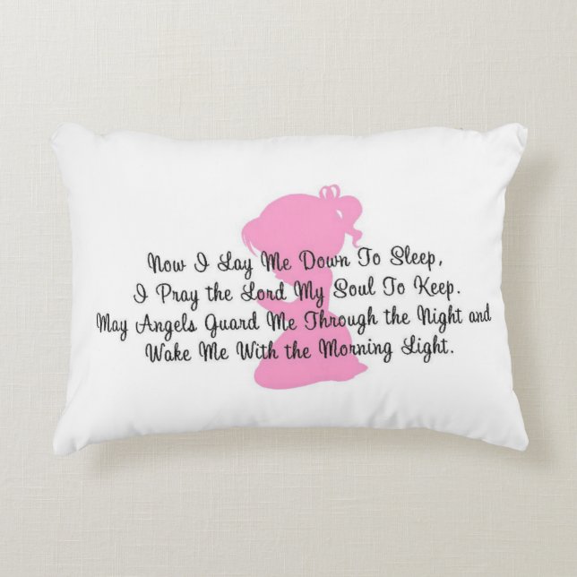 "Now I Lay Me Down To Sleep" ACCENT PILLOW (Front)