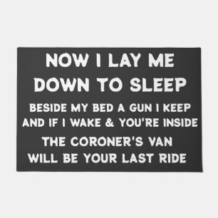 NOW I LAY ME DOWN TO SLEEP DOORMAT