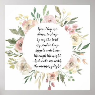 Now I Lay Me Down to Sleep Nursery Print