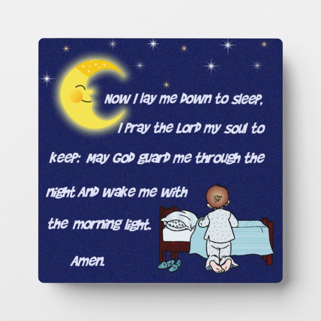 Now I Lay Me Down To Sleep Plaque (Front)
