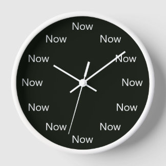 Now is Zen™ - Mindfulness Taoist Buddhist Black Clock