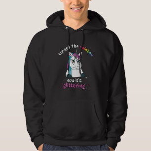 Now it s glittering  fierce unicorn with mug hoodie
