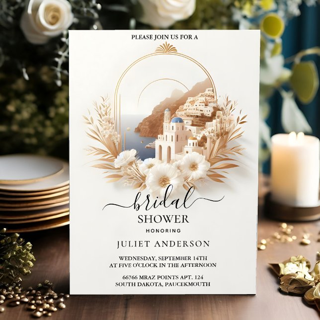 Now Italian Coffee Sorrento Casual Bridal Shower Invitation (Creator Uploaded)