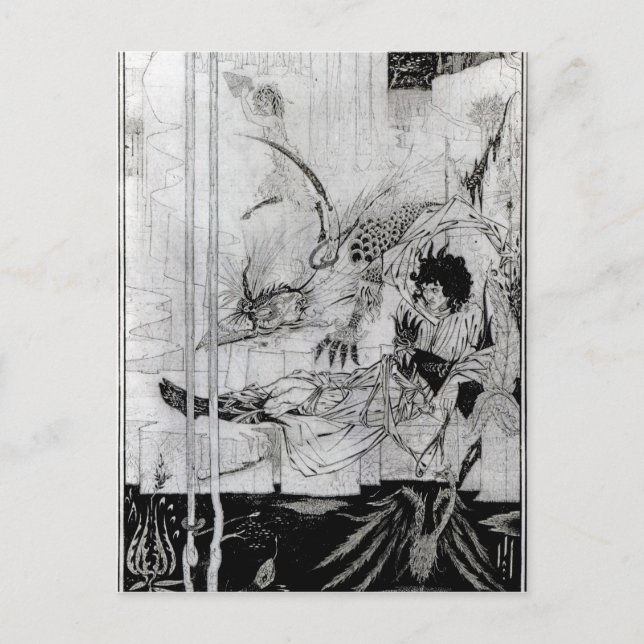 Now King Arthur saw the Questing Beast Postcard (Front)