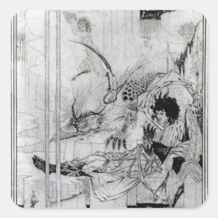 Now King Arthur saw the Questing Beast Square Sticker