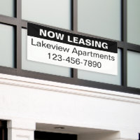 Now Leasing Black & White Apartment Community Name
