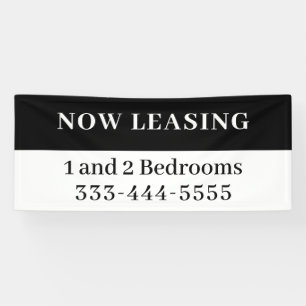 Now Leasing Black & White Apartments for Rent Bann Banner