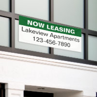 Now Leasing Green White Apartment Community Name