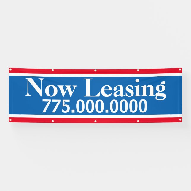 Now Leasing Print Ready 8ft Outdoor Reno Banner (Horizontal)