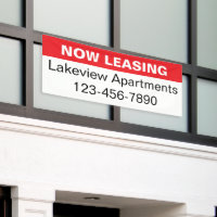 Now Leasing Red & White Apartment Community Name