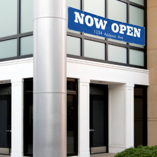 Now Open  -  Custom Weatherproof Business Banner