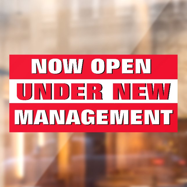 Now Open Under New Management Small Business  (Sheet 2)