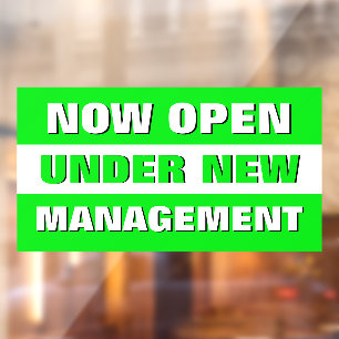 Now Open Under New Management Small Business
