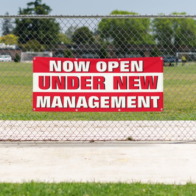 Now Open Under New Management Small Business Banner (Insitu)