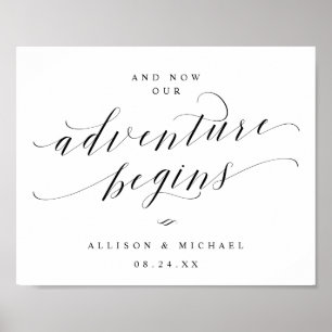 Now Our Adventure Begins Script Reception Sign