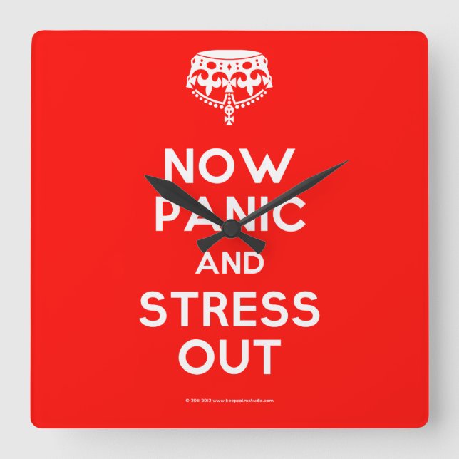 Now Panic and Stress Out Clock (Front)