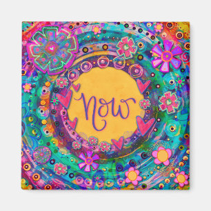 Now Pretty Colourful Floral Modern Inspirivity Magnet