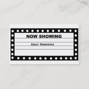 "Now Showing" Business Card
