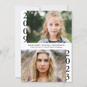 Now Then Graduate Multi Photo Graduation Party Invitation