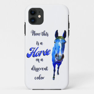 Now This Is A Horse Of A Different Colour in Blue iPhone 11 Case