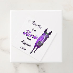 Now This Is A Horse Of A Different Colour Purple Favour Tags