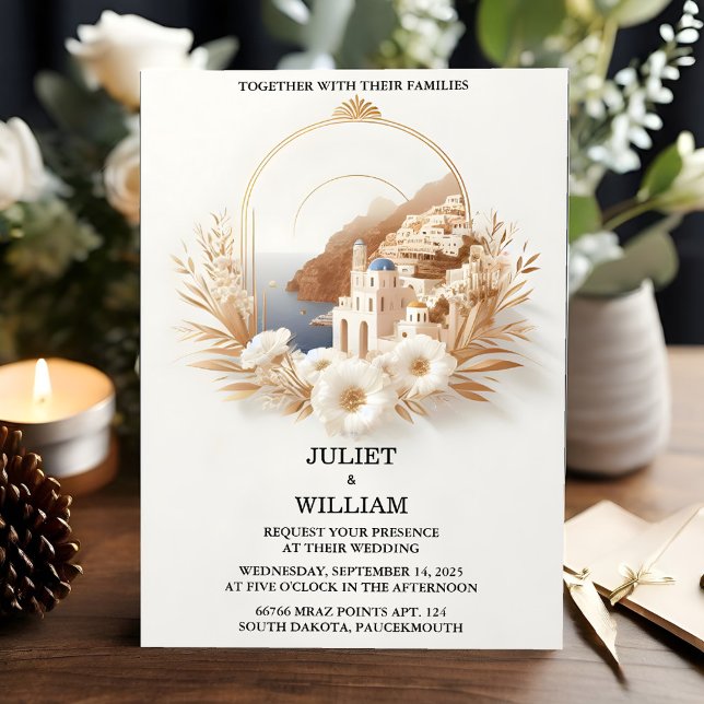 Now Tuscan Italian Coffee Sorrento Casual Wedding Invitation (Creator Uploaded)