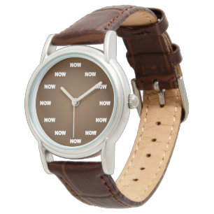"NOW" Watch (Brown)