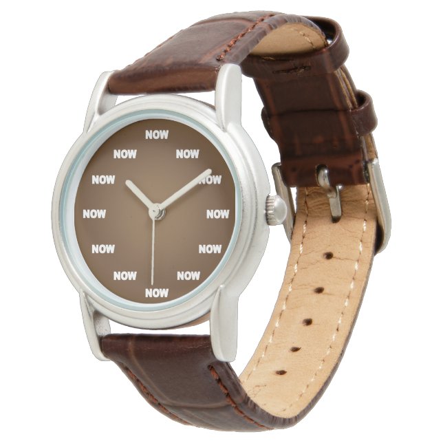 "NOW" Watch (Brown) (Angled)