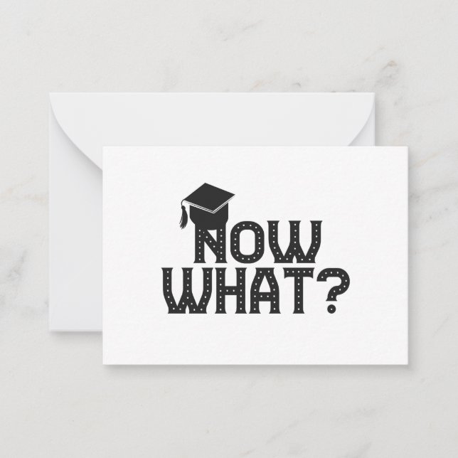 Now What Funny Graduation Senior Gift  Card (Front)