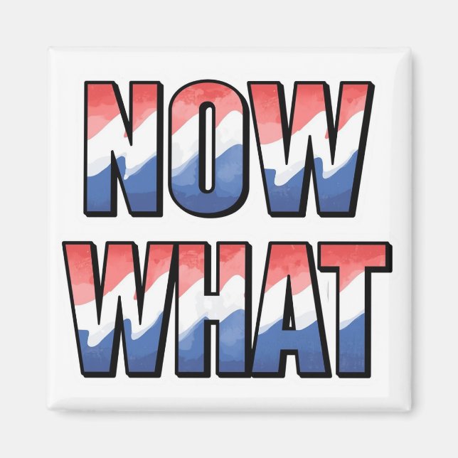 Now what  in red white and blue magnet (Front)