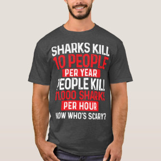 Now Who's Scary - Shark Lover Ocean Wildlife Prote T-Shirt
