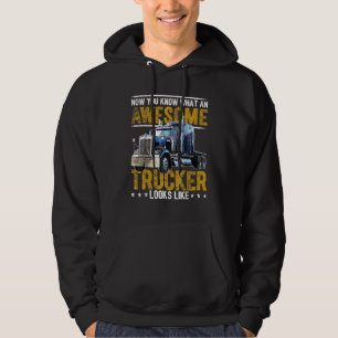 Now You Know What An Awesome Trucker Truck Driver Hoodie