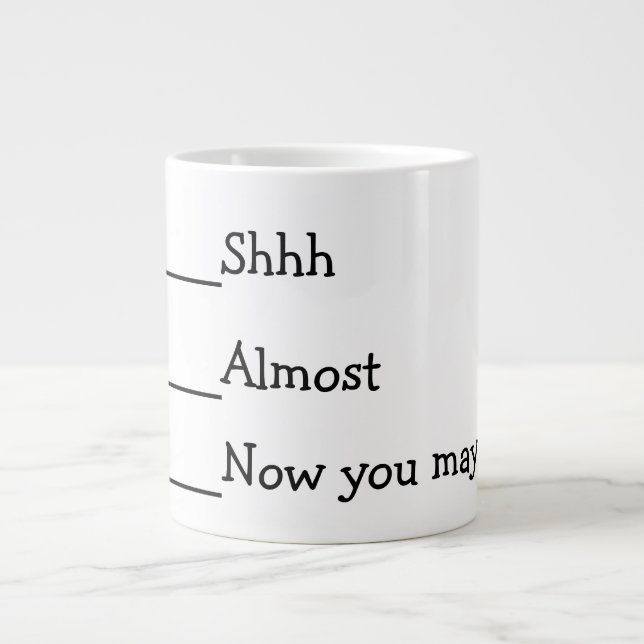 Now you may speak funny meme large coffee mug (Front)
