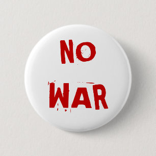 NOWAR 6 CM ROUND BADGE