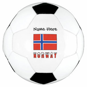 Noway Norwegian Flag Personalised Soccer Ball