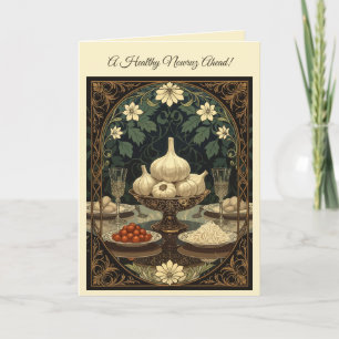 Nowruz Garlic New Year Health and Blessings Card