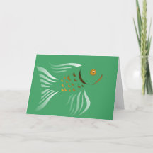 Nowruz Goldfish Green Background