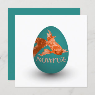 nowruz goldfish painted egg invitation