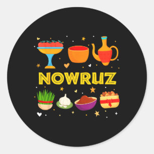 Nowruz Mobarak Iranian Persian New Year Family Classic Round Sticker