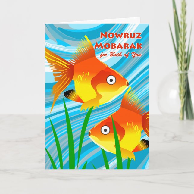 Nowruz Mobarak, Persian New Year for Both of You Holiday Card (Front)